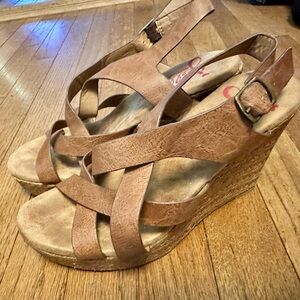 Jellypop Brown Wedge Sandals